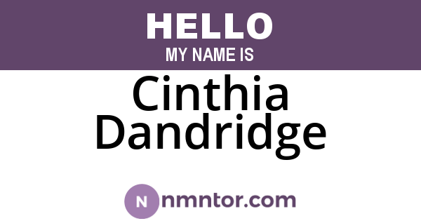Cinthia Dandridge