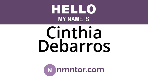Cinthia Debarros
