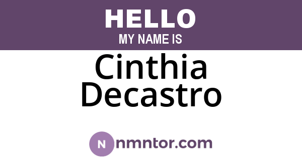 Cinthia Decastro