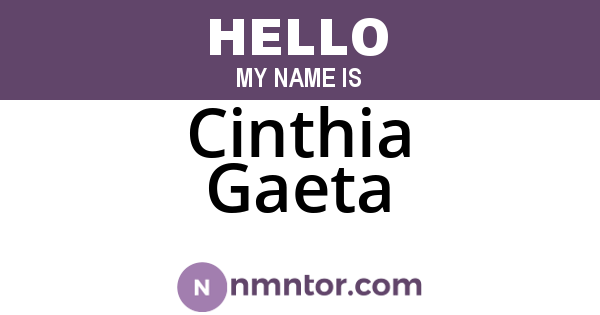 Cinthia Gaeta