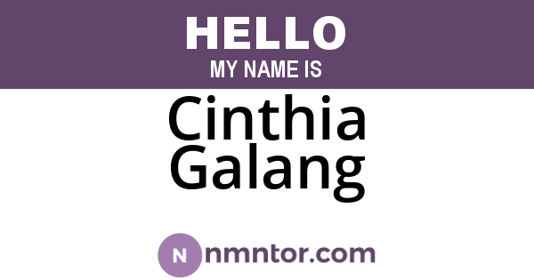 Cinthia Galang