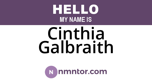 Cinthia Galbraith