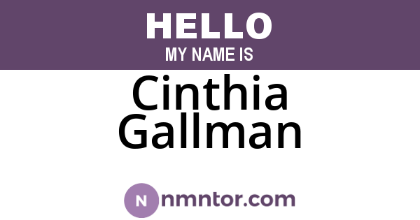 Cinthia Gallman