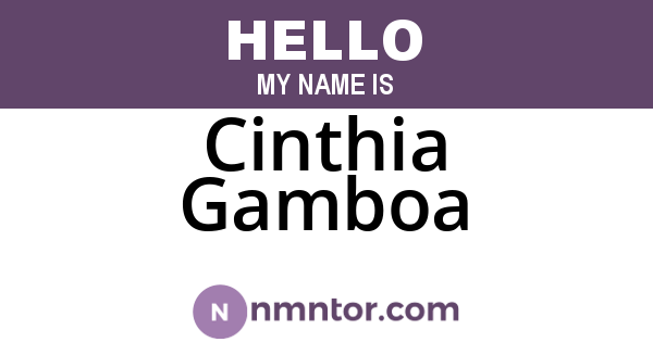 Cinthia Gamboa