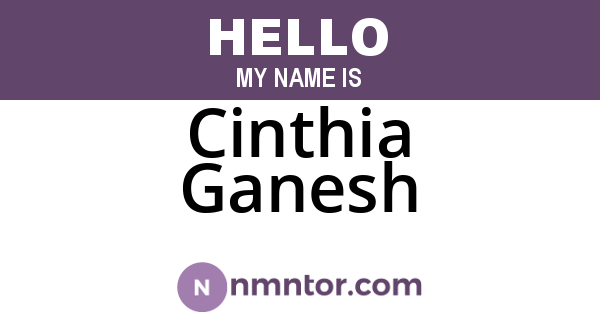 Cinthia Ganesh