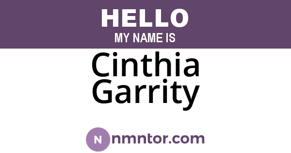 Cinthia Garrity