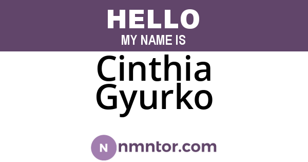 Cinthia Gyurko