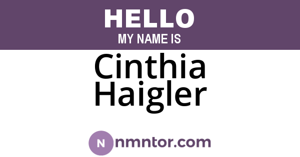 Cinthia Haigler