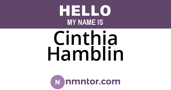 Cinthia Hamblin
