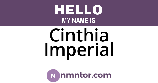 Cinthia Imperial