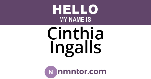 Cinthia Ingalls