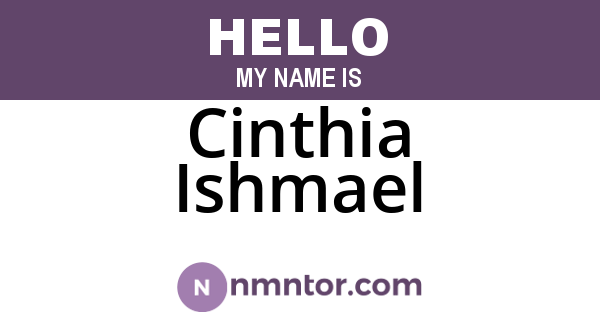 Cinthia Ishmael