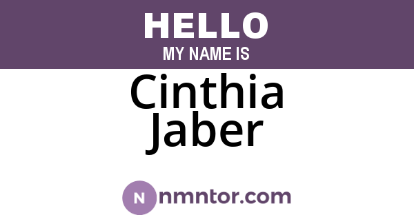 Cinthia Jaber