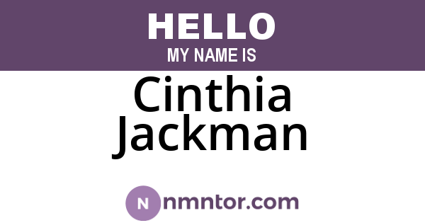 Cinthia Jackman