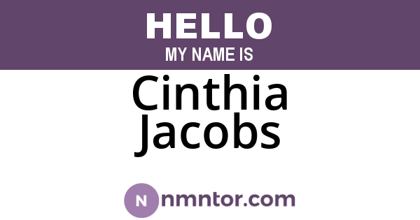 Cinthia Jacobs