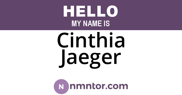 Cinthia Jaeger