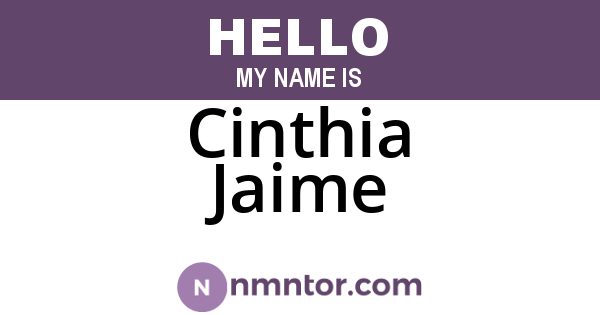 Cinthia Jaime
