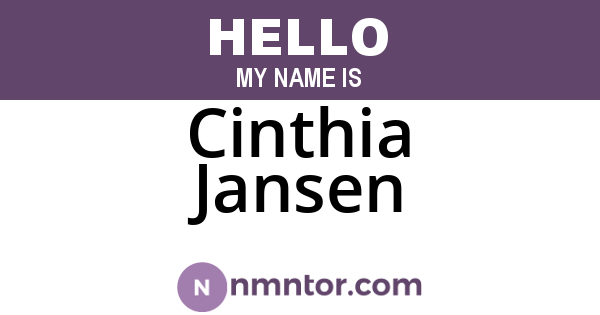 Cinthia Jansen