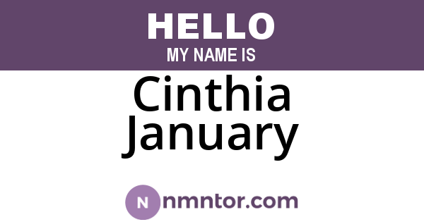 Cinthia January
