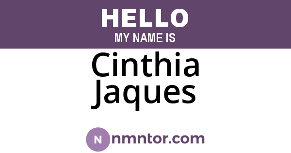 Cinthia Jaques