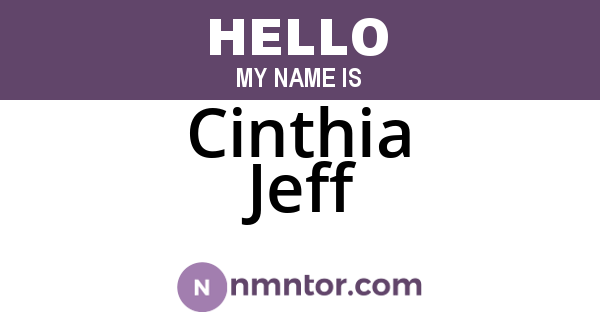 Cinthia Jeff