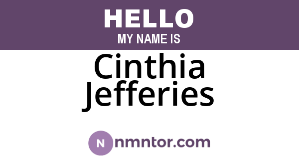 Cinthia Jefferies