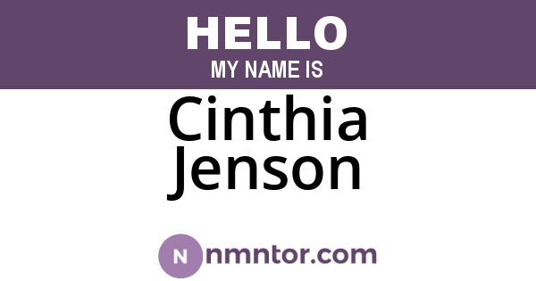 Cinthia Jenson