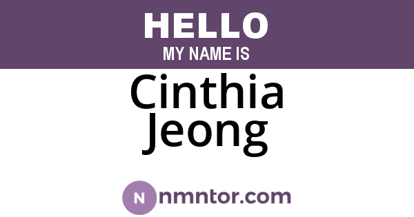 Cinthia Jeong