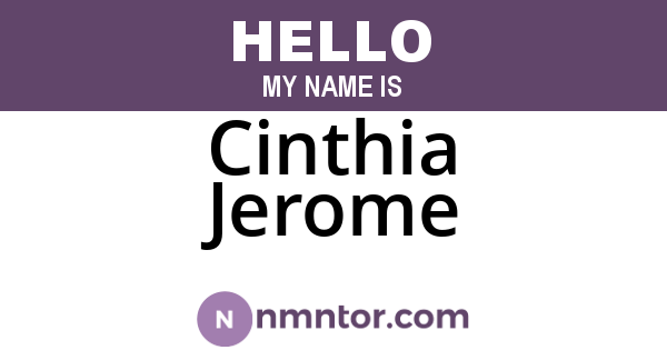 Cinthia Jerome