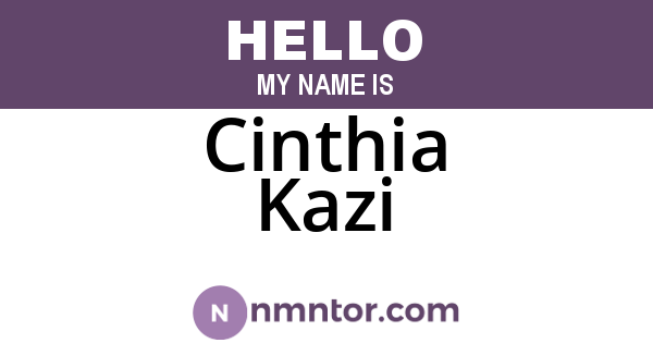 Cinthia Kazi