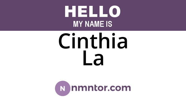 Cinthia La