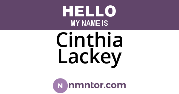Cinthia Lackey