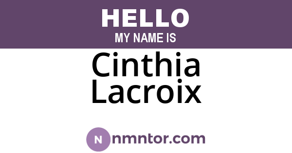 Cinthia Lacroix