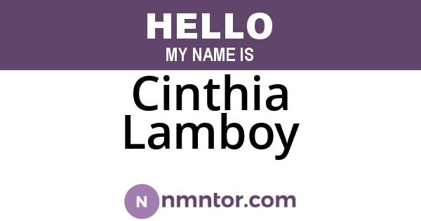 Cinthia Lamboy