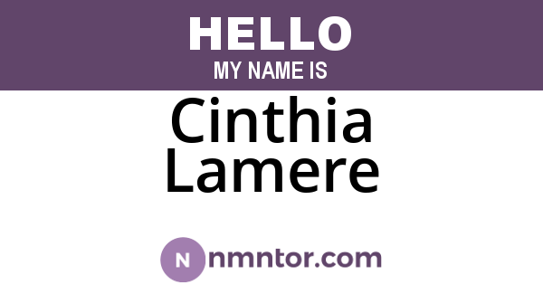 Cinthia Lamere