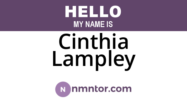 Cinthia Lampley