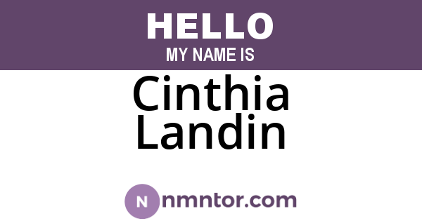 Cinthia Landin
