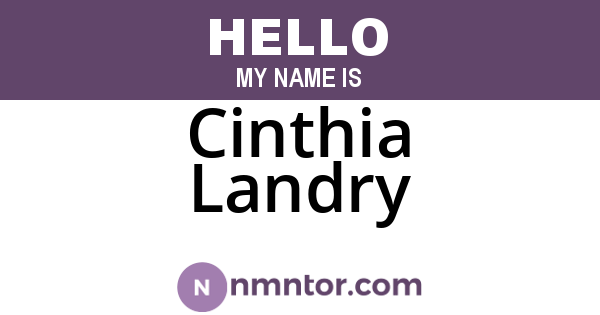 Cinthia Landry