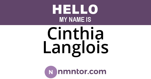 Cinthia Langlois