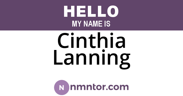 Cinthia Lanning