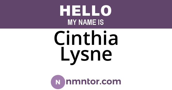 Cinthia Lysne