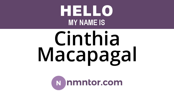 Cinthia Macapagal