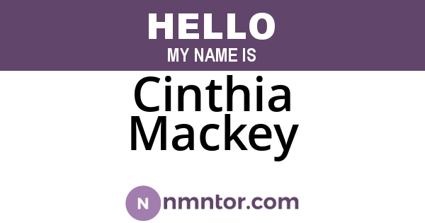 Cinthia Mackey