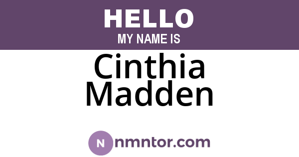 Cinthia Madden