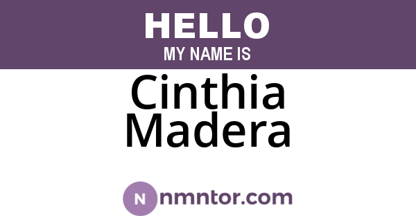 Cinthia Madera
