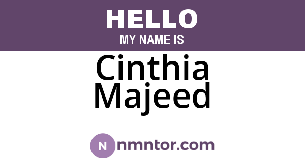 Cinthia Majeed