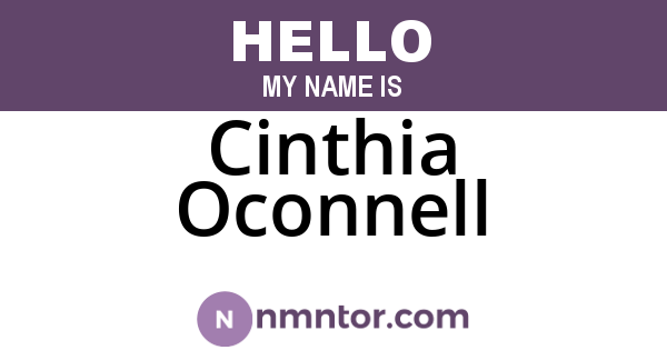 Cinthia Oconnell