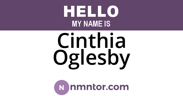 Cinthia Oglesby