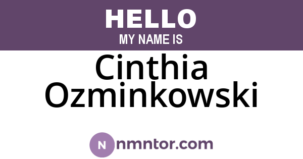 Cinthia Ozminkowski