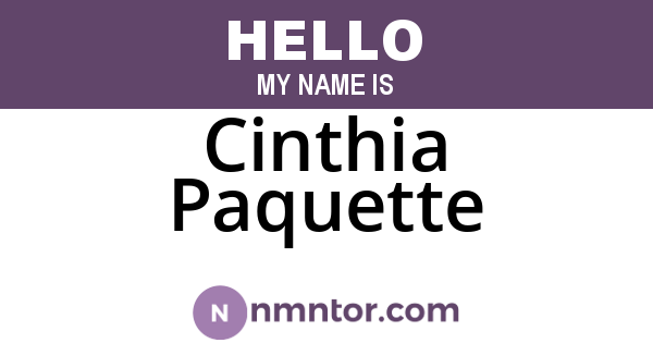 Cinthia Paquette